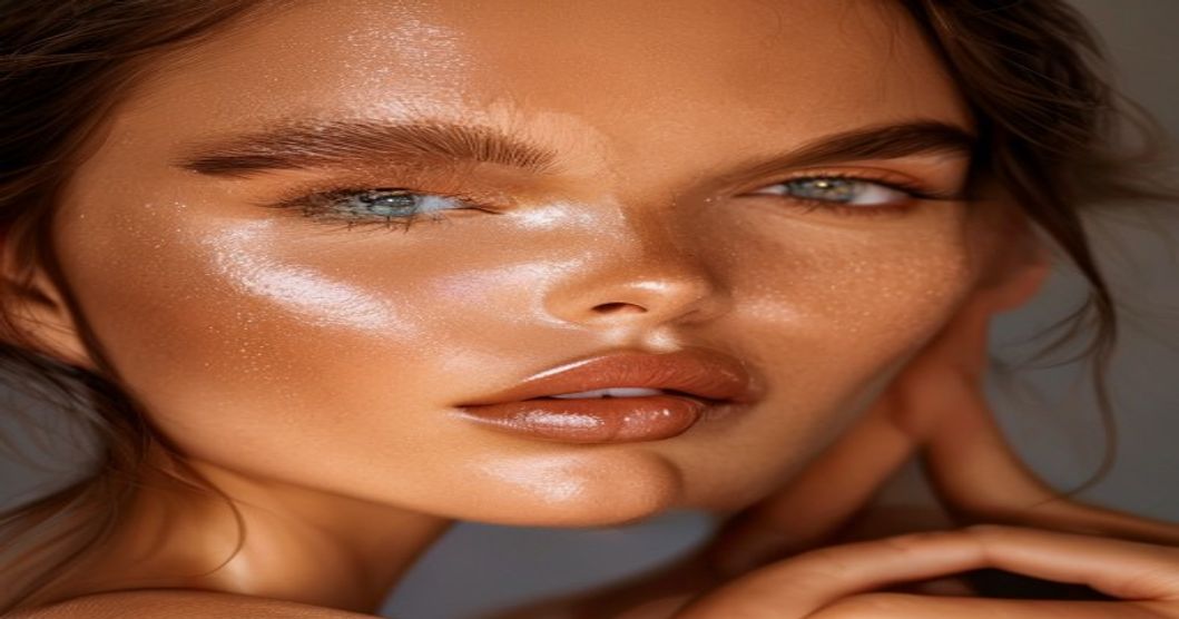Maquilladora aplicando contorno facial en pómulos con brocha