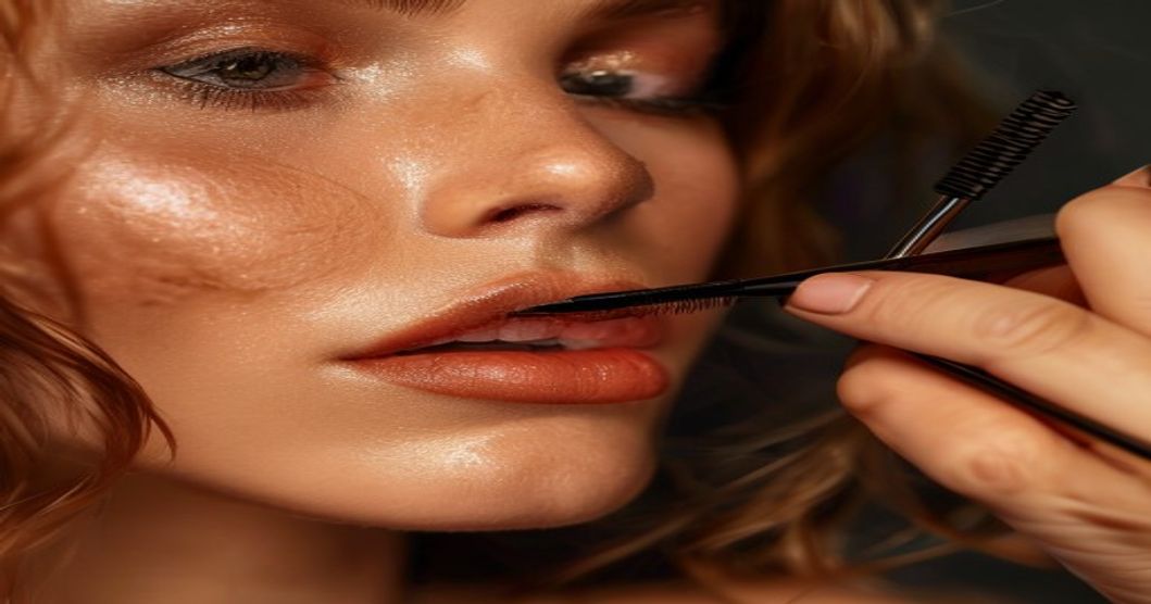 Primer plano de ojo femenino con pestañas perfectamente definidas con máscara negra